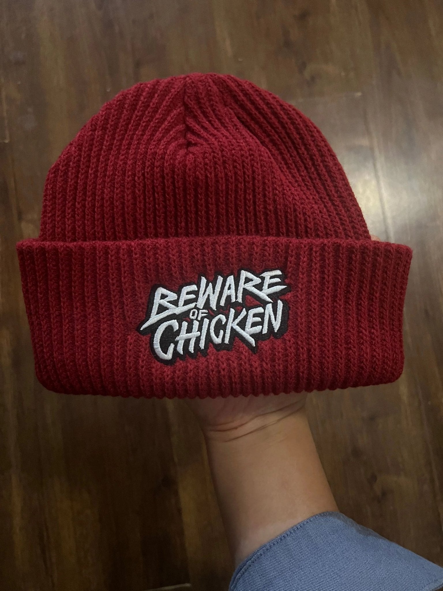 Beware Of Chicken Logo Beanie - Beware Of Chicken - The Merch Guild