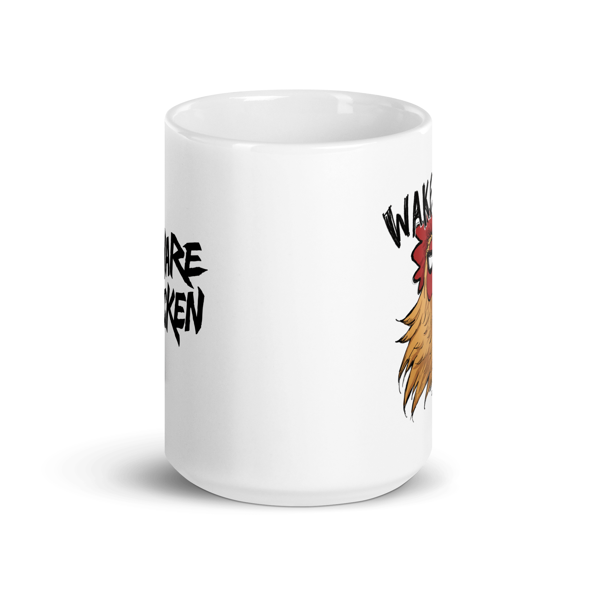 Bi De Wake Up Mug - Beware Of Chicken - The Merch Guild