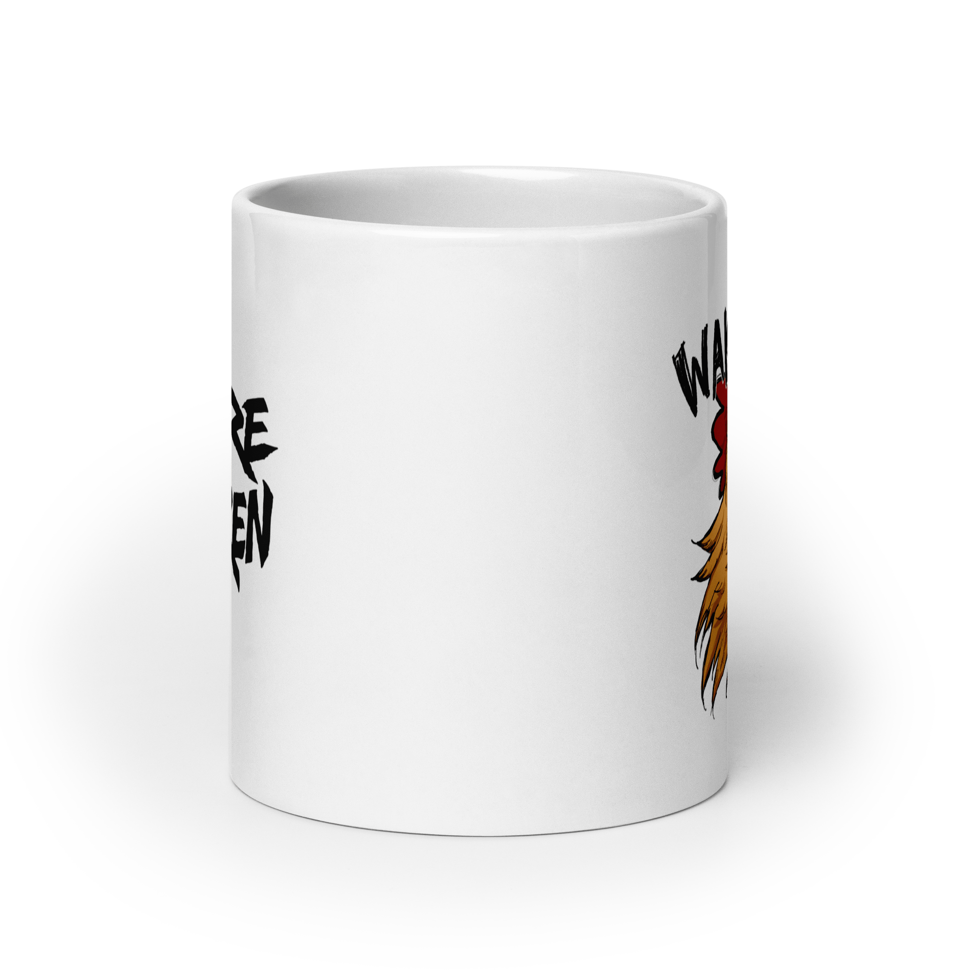Bi De Wake Up Mug - Beware Of Chicken - The Merch Guild