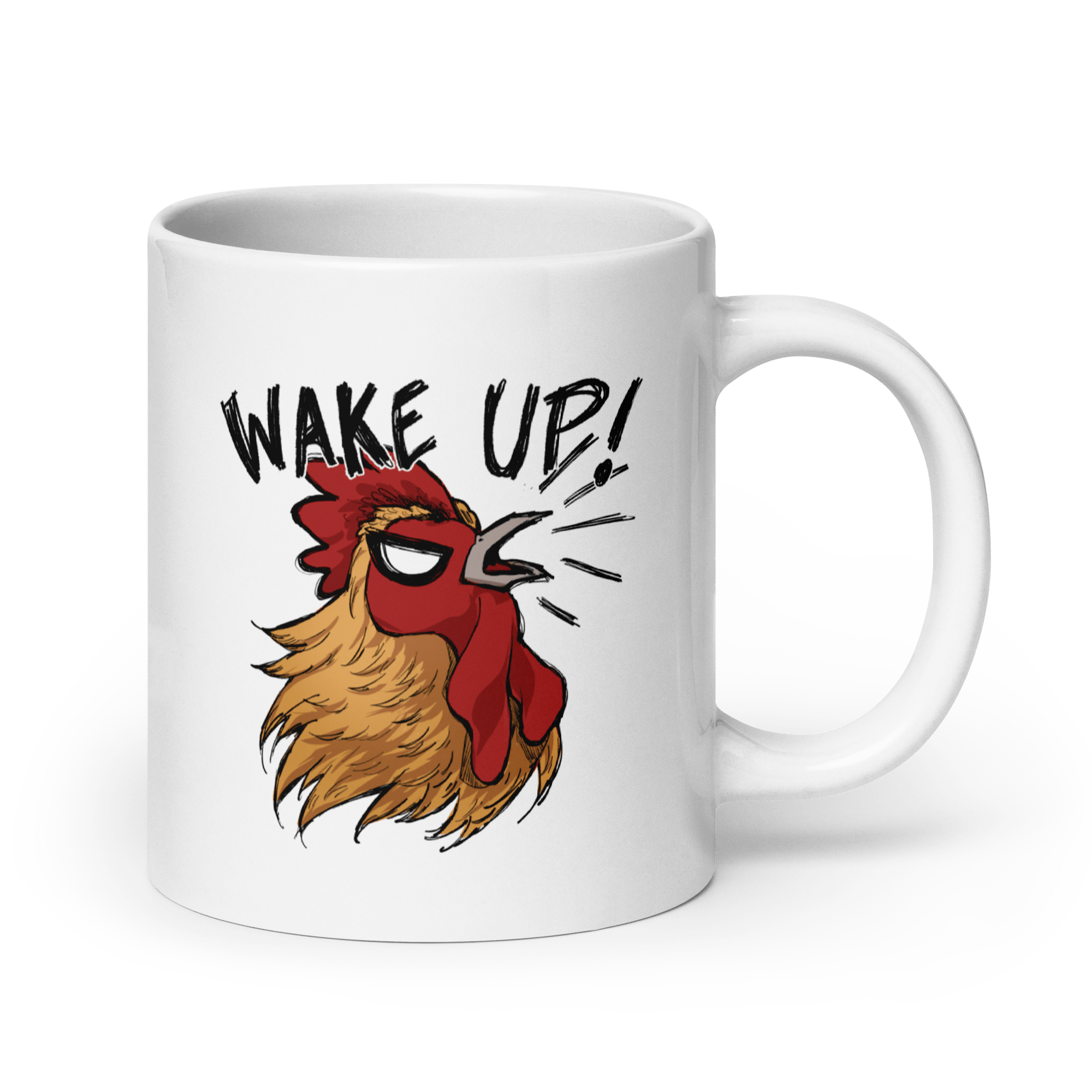 Bi De Wake Up Mug - Beware Of Chicken - The Merch Guild