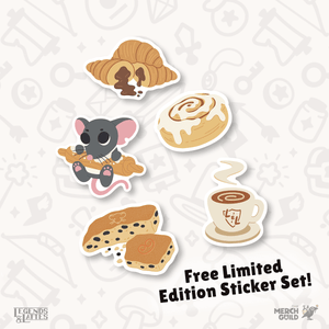 Free exclusive limited edition sticker set featuring Thimble, Cinnamon Scroll, Thimblets