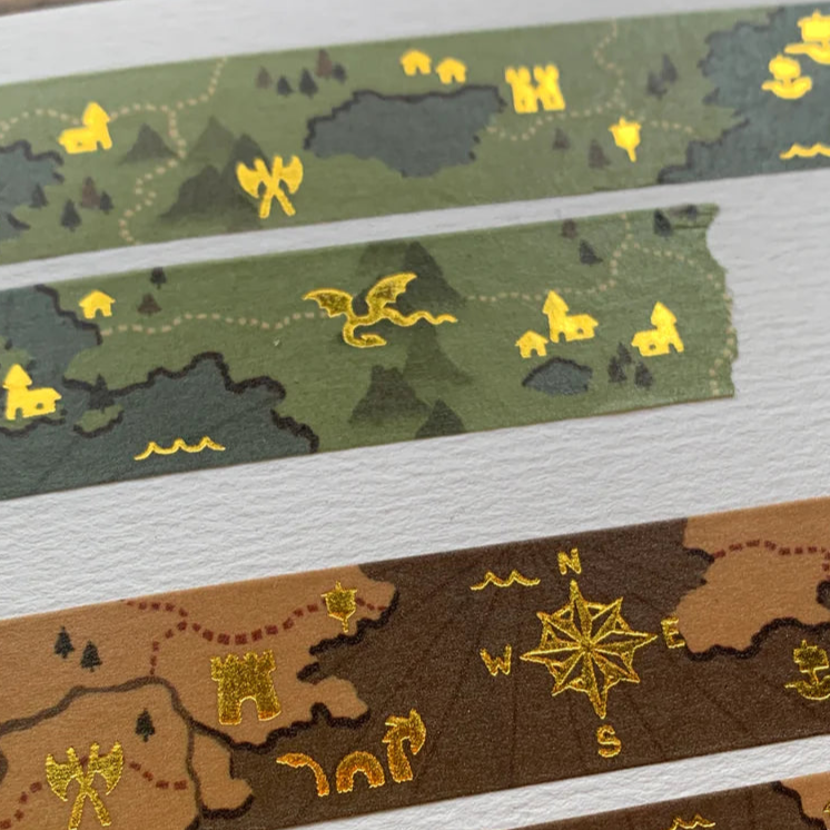 Washi Tape with Fantasy Map Design