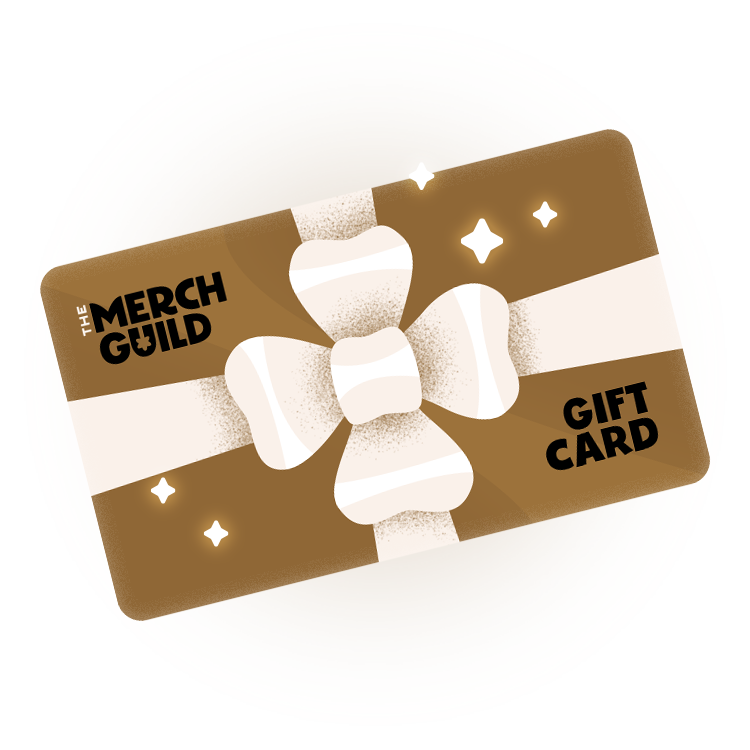 Illustration of The Merch Guild gift card. 