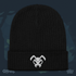 Anthony Symbol Ribbed Knit Beanie — Black — Chrysalis by RinoZ — The Merch Guild