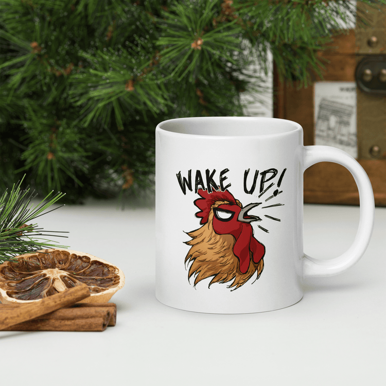 Bi De Wake Up Mug - Beware Of Chicken - The Merch Guild