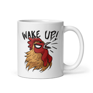 Bi De Wake Up Mug - Beware Of Chicken - The Merch Guild