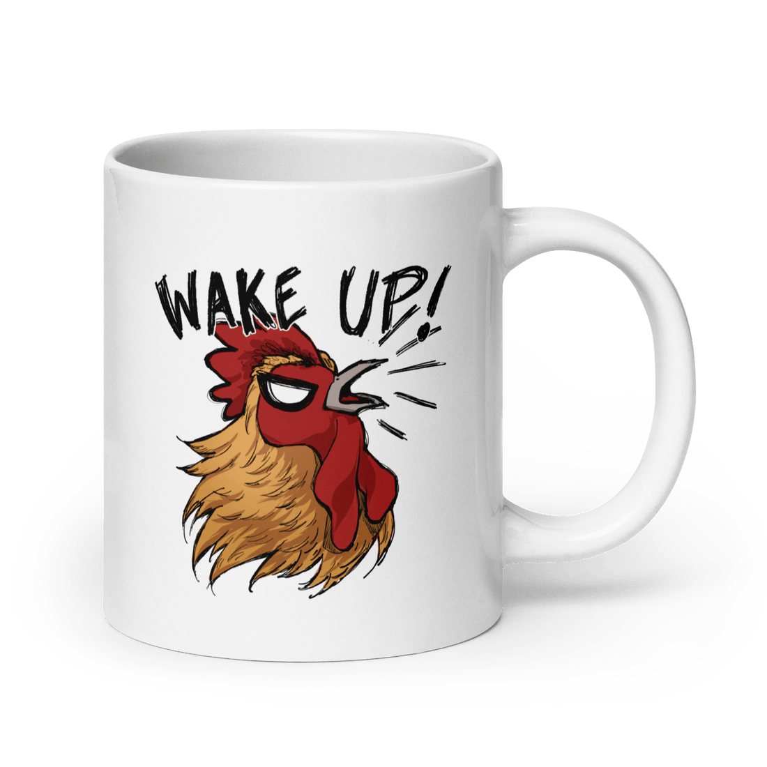 Bi De Wake Up Mug - Beware Of Chicken - The Merch Guild