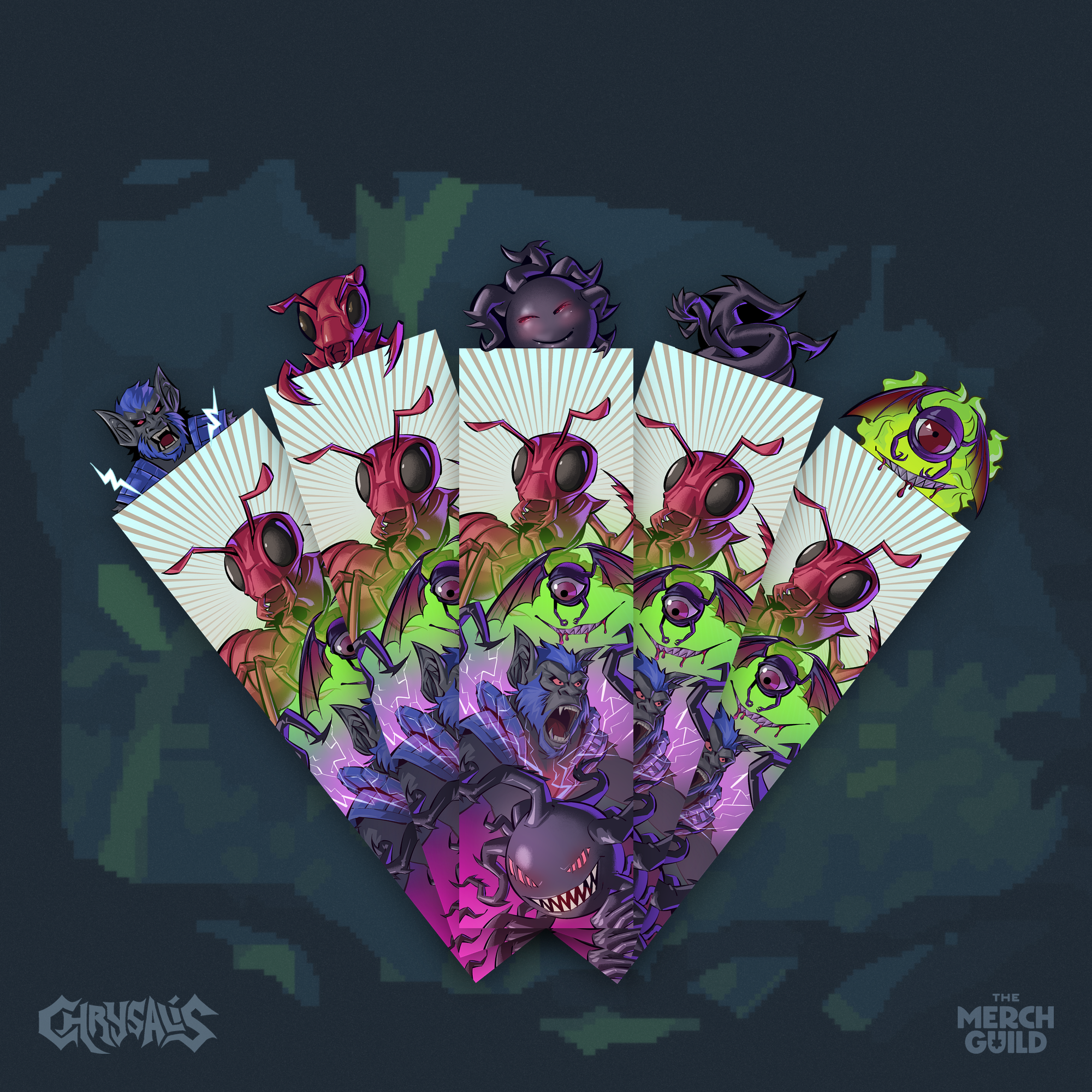 Chrysalis Bookmark Set — 5 character bookmarks — Chrysalis by RinoZ — The Merch Guild