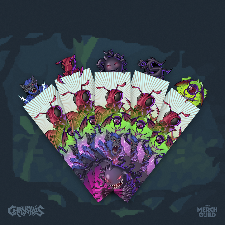 Chrysalis Bookmark Set — 5 character bookmarks — Chrysalis by RinoZ — The Merch Guild