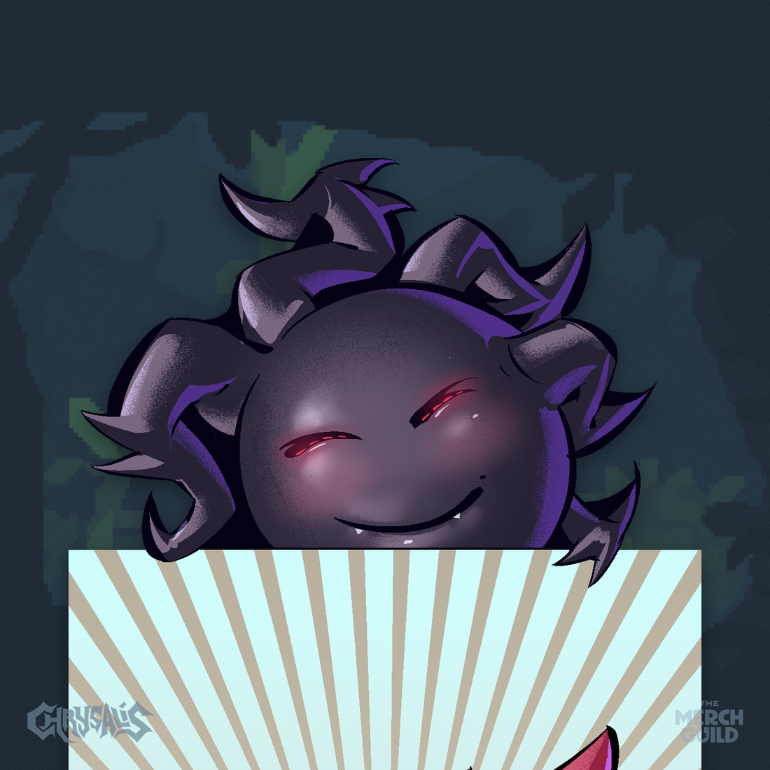 Chrysalis Bookmark — Crinis topper close-up — Chrysalis by RinoZ — The Merch Guild