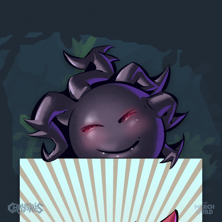 Chrysalis Bookmark — Crinis topper close-up — Chrysalis by RinoZ — The Merch Guild