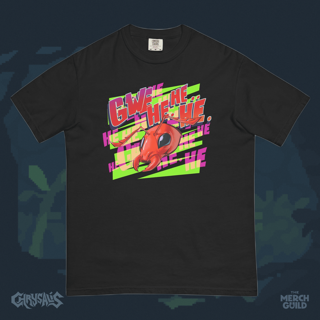 Gwe He He Tee — Black / S — Chrysalis by RinoZ — The Merch Guild