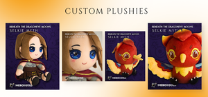 Official Beneath the Dragoneye Moons custom plushies lineup