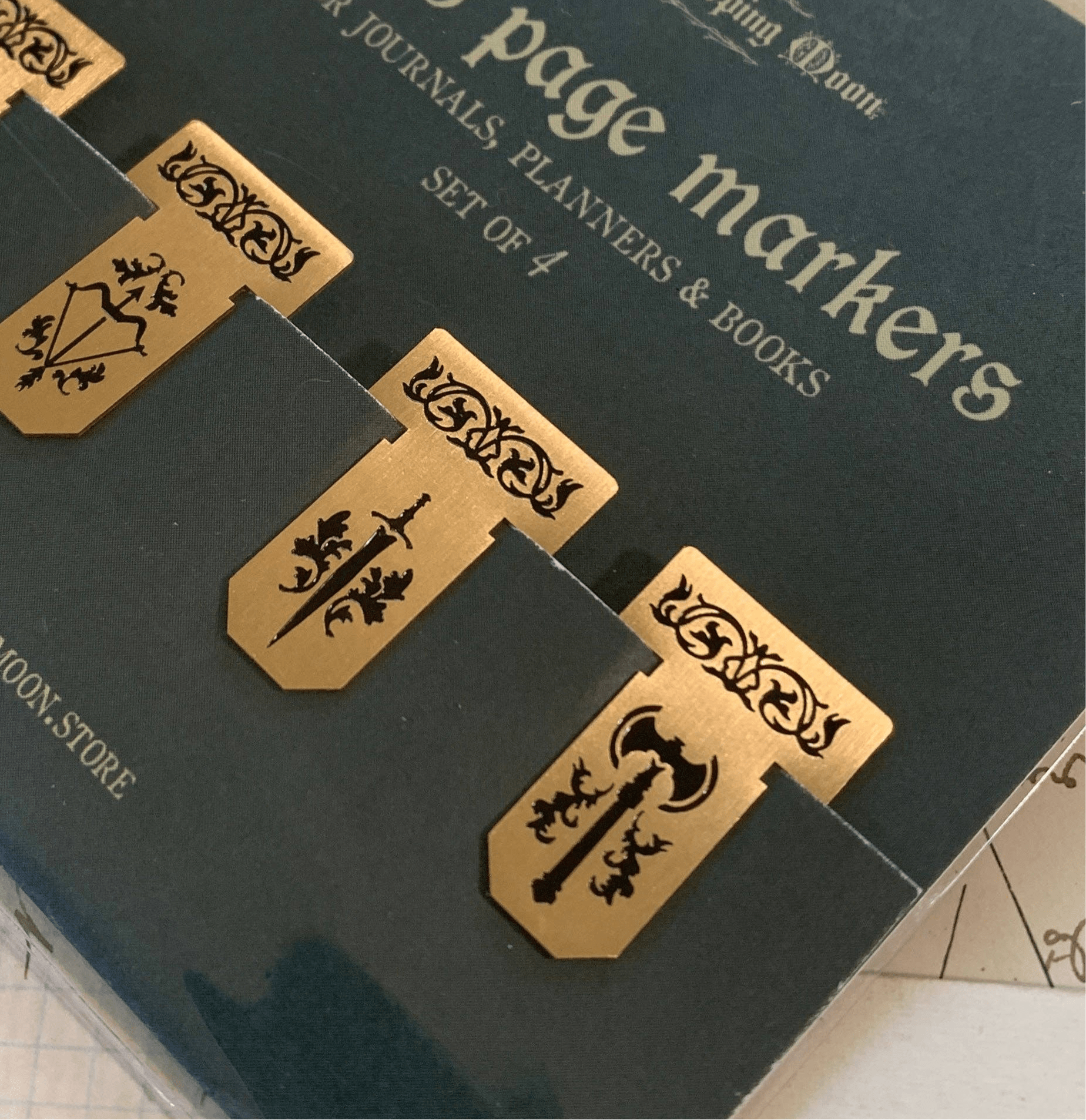 Set of 4 Brass Page Markers - The Merch Guild - The Merch Guild