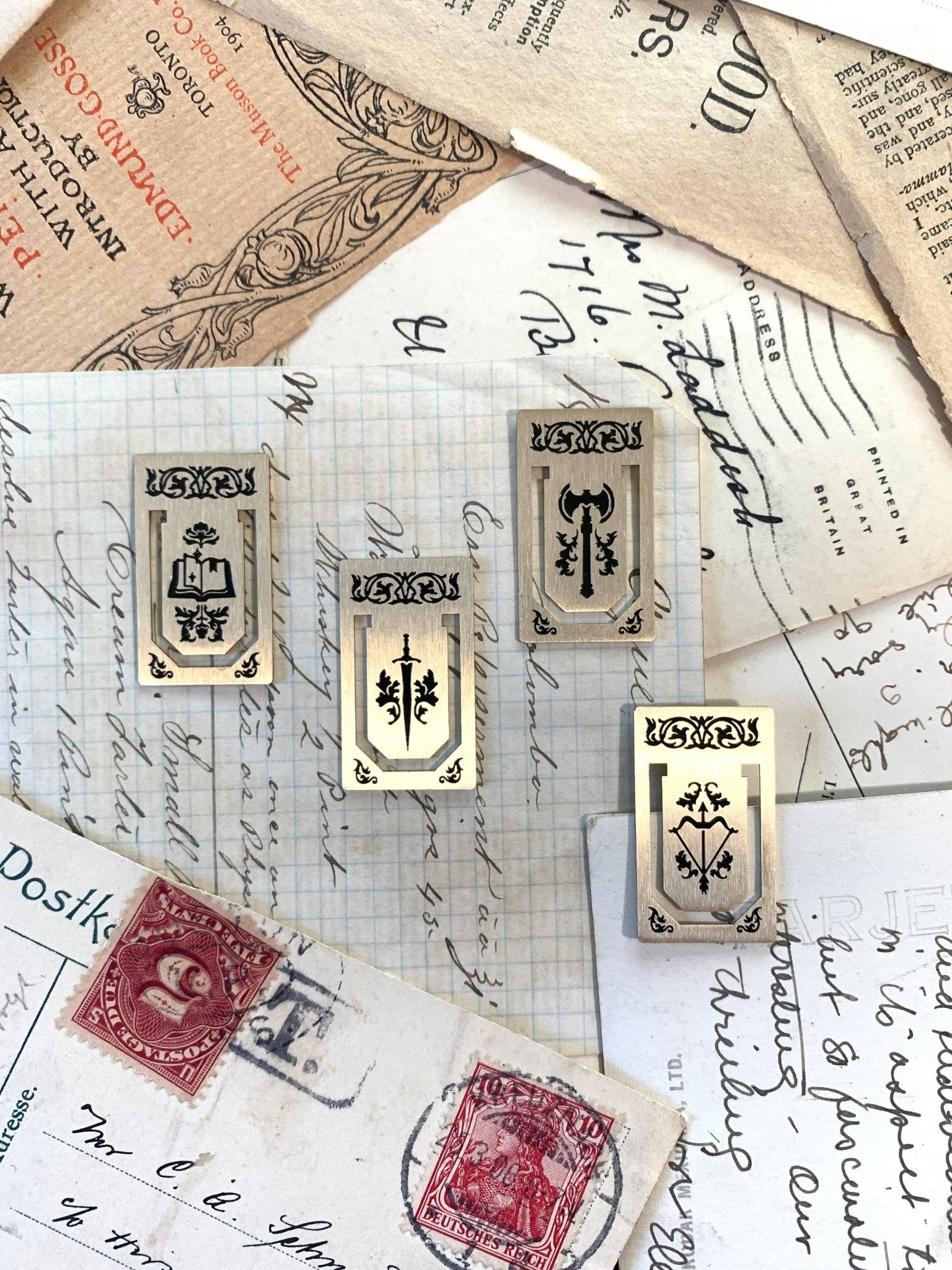 Set of 4 Brass Page Markers - The Merch Guild - The Merch Guild