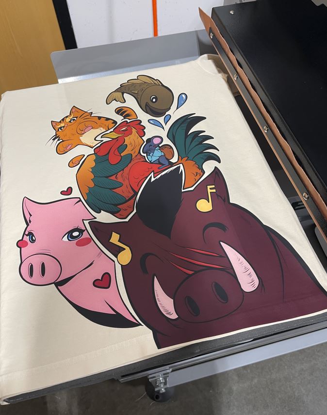 Beware Of Chicken Tee Detail Shot