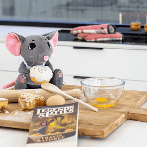 Legends & Lattes Thimble Plush. A soft, collectible Rattkin plush from the cozy fantasy world created by Travis Baldree.