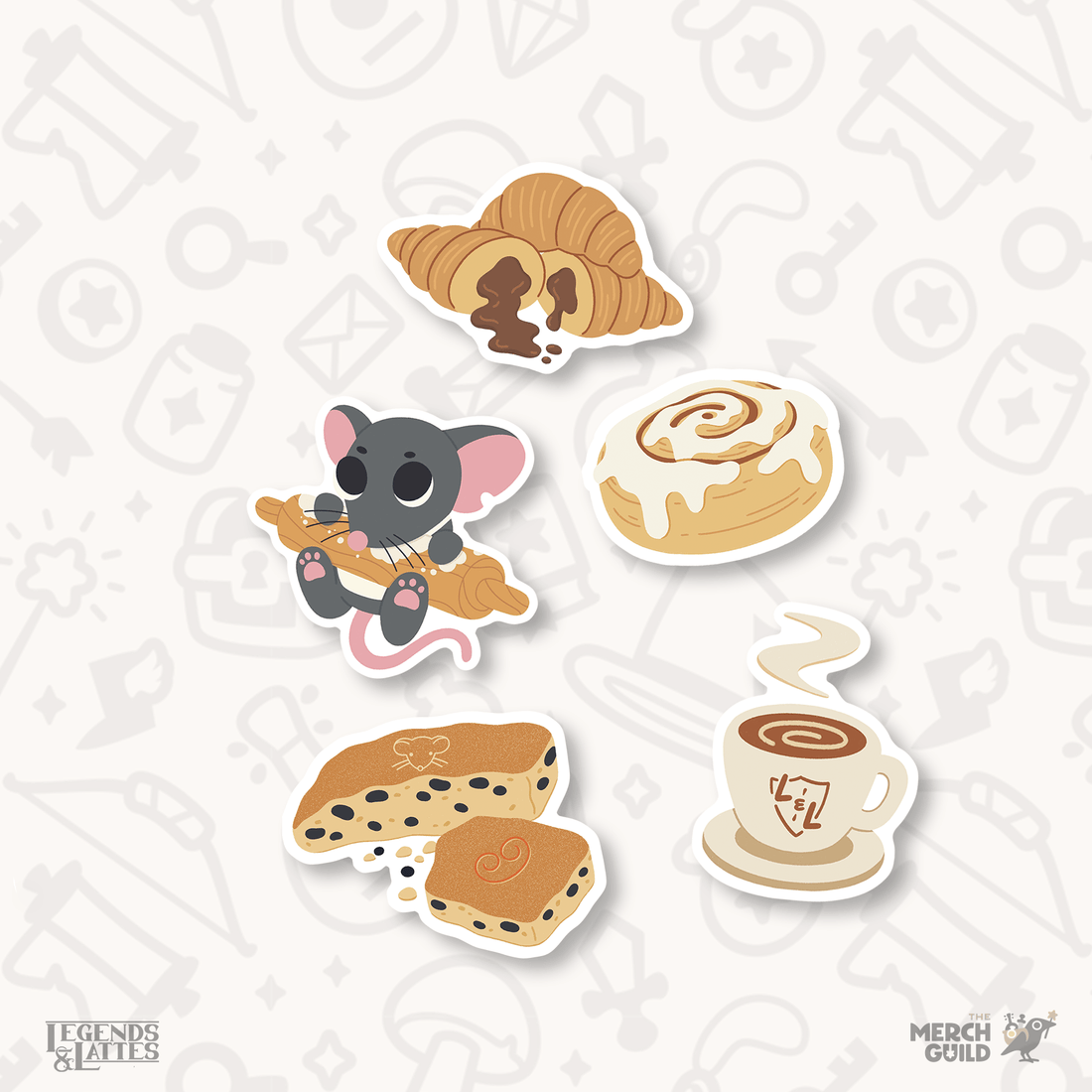 Thimble Sticker Set (Pre - Order) - Legends & Lattes - The Merch Guild