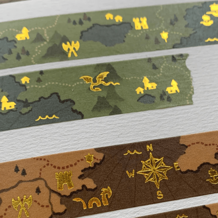 Washi Tape with Fantasy Map Design - The Merch Guild - The Merch Guild